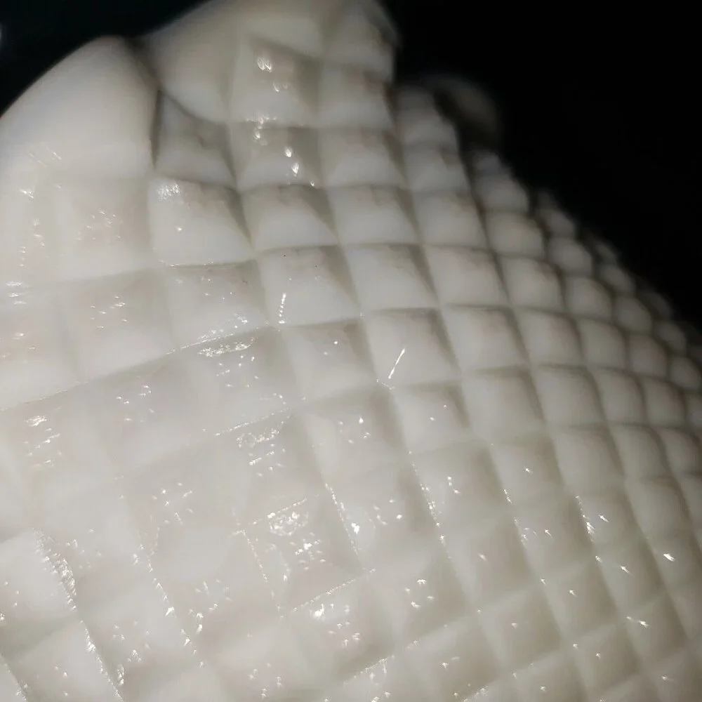 Vintage Milk Glass Diamond‎ Point Hobnail Vase Bowl Candy Dish Mid Century 4.5